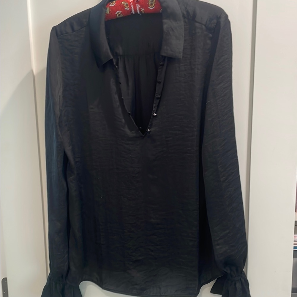 PAIGE Black Long Sleeve Blouse